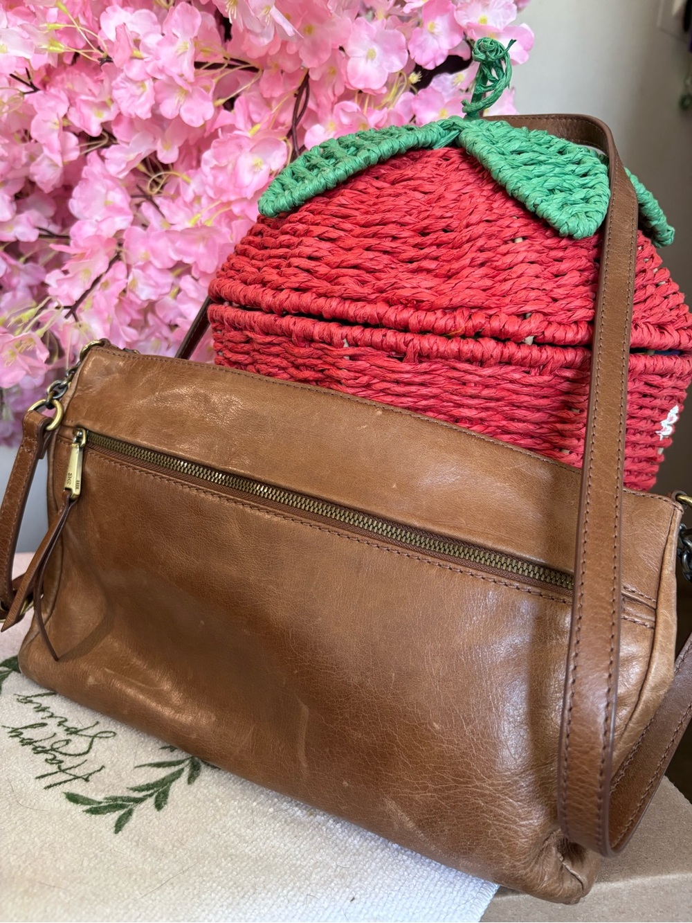 Bohemian Leather crossbody Hobo International bag